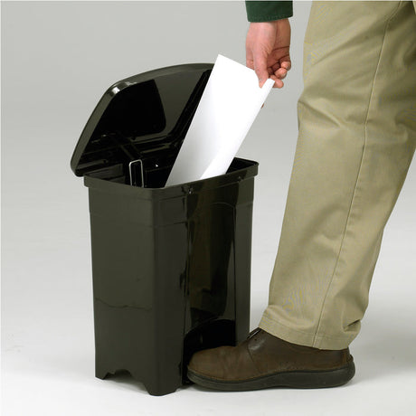 Plastic Step-On Receptacle, 4-Gallon | 9710BL