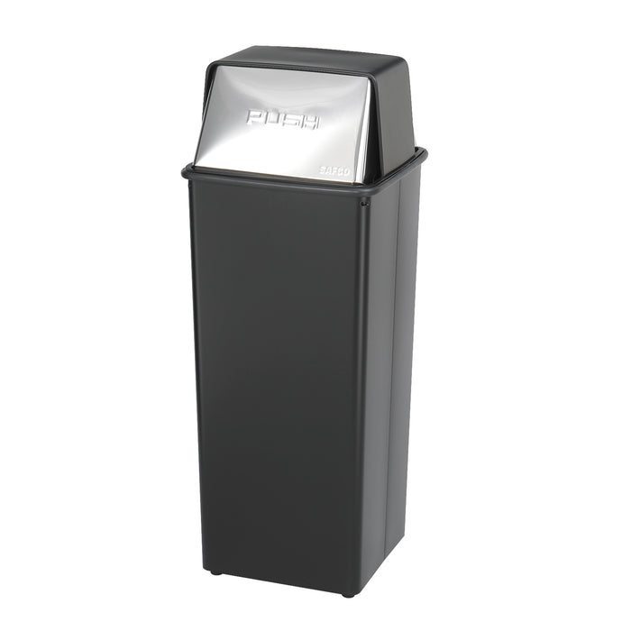 Reflections By Safco® Push Top Receptacle, 21-Gallon | 9893