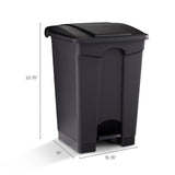 Plastic Step-On Receptacle, 12 Gallon | 9925