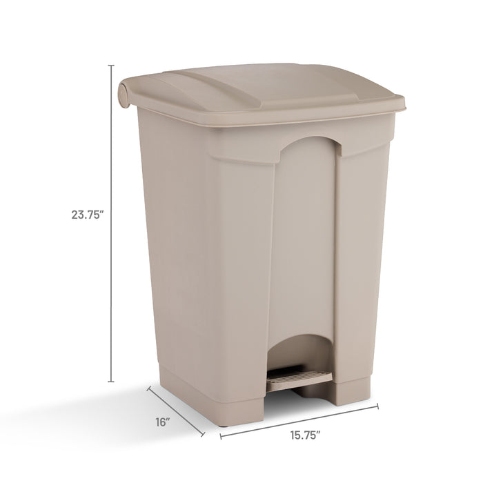 Plastic Step-On Receptacle, 12 Gallon | 9925
