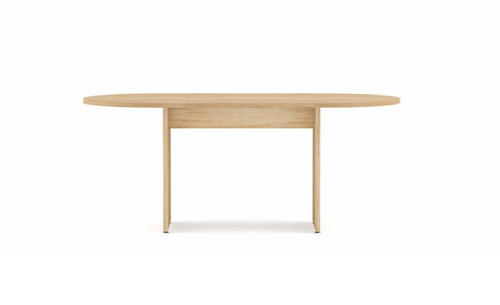 Anywhere 96"W x 48"D Racetrack Conference Table with Slab Base & One Piece Top | TRCLS9648