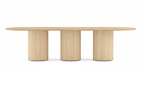 Anywhere 144"W x 48"D Racetrack Oval Conference Table with Drum Bases & Two Piece Top | TRCDM14448