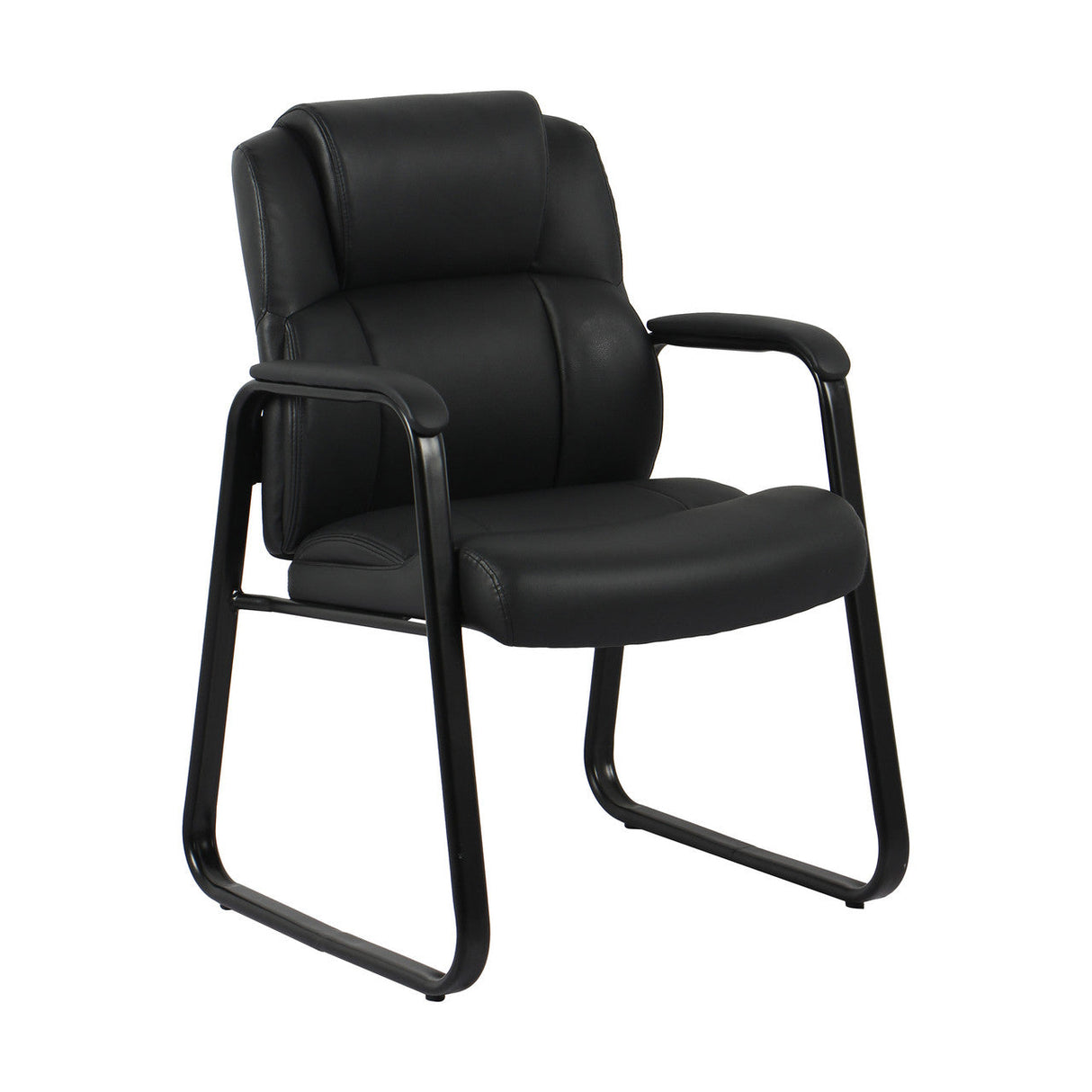 Brady Executive Guest Chair with Sled Base | OSGS4028PBK
