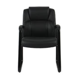 Brady Executive Guest Chair with Sled Base | OSGS4028PBK