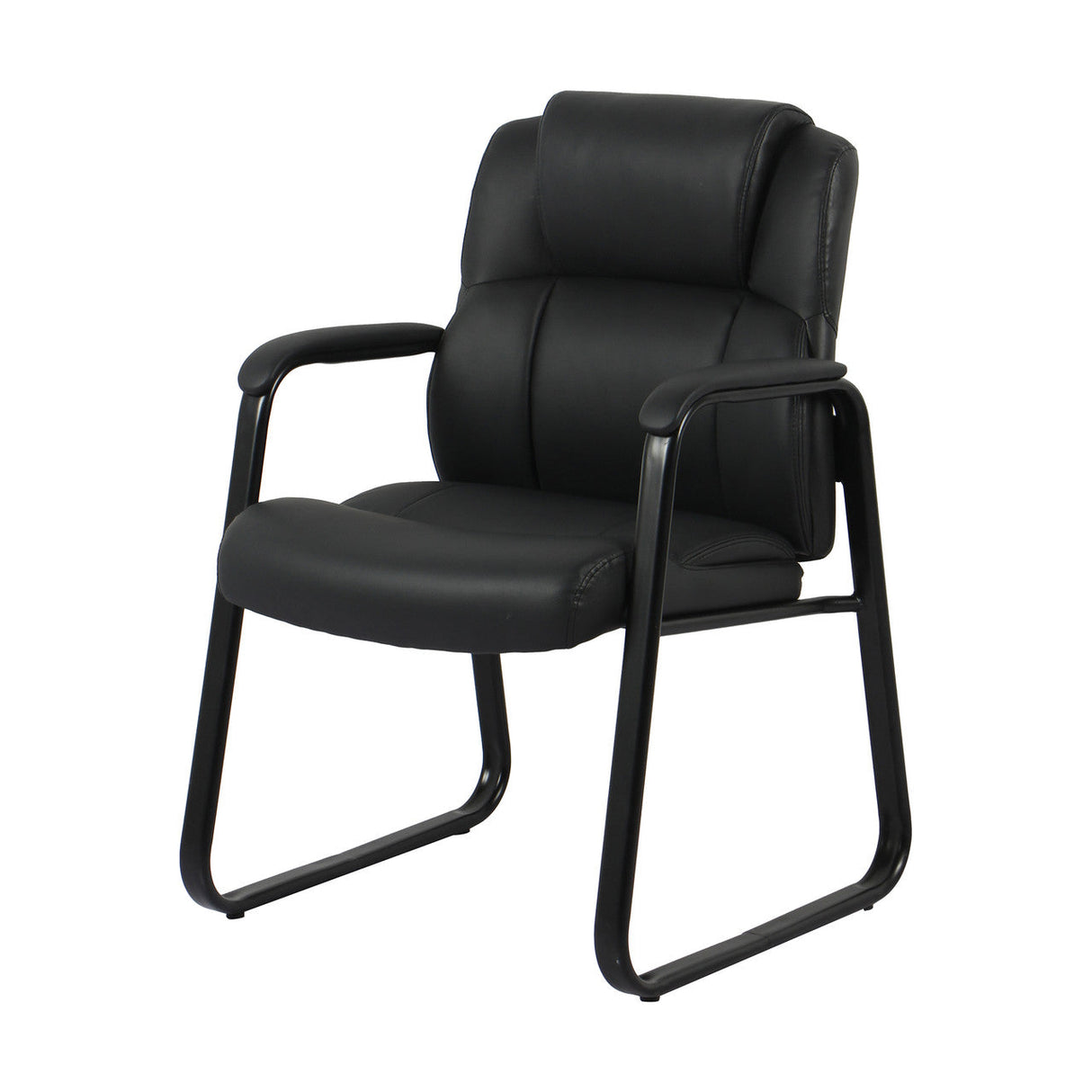 Brady Executive Guest Chair with Sled Base | OSGS4028PBK