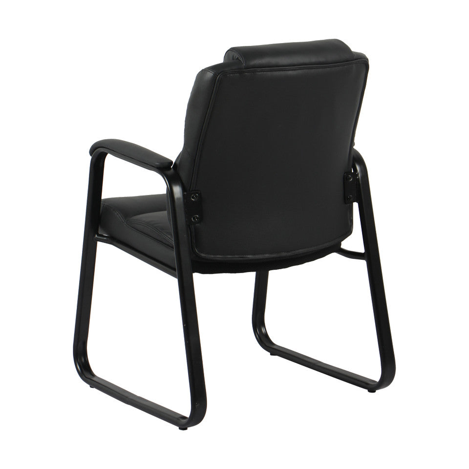Brady Executive Guest Chair with Sled Base | OSGS4028PBK