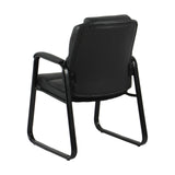 Brady Executive Guest Chair with Sled Base | OSGS4028PBK