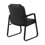 Brady Executive Guest Chair with Sled Base | OSGS4028PBK
