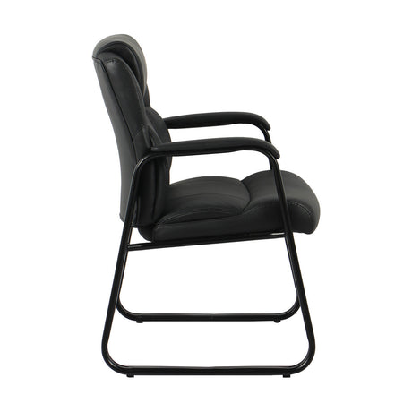 Brady Executive Guest Chair with Sled Base | OSGS4028PBK