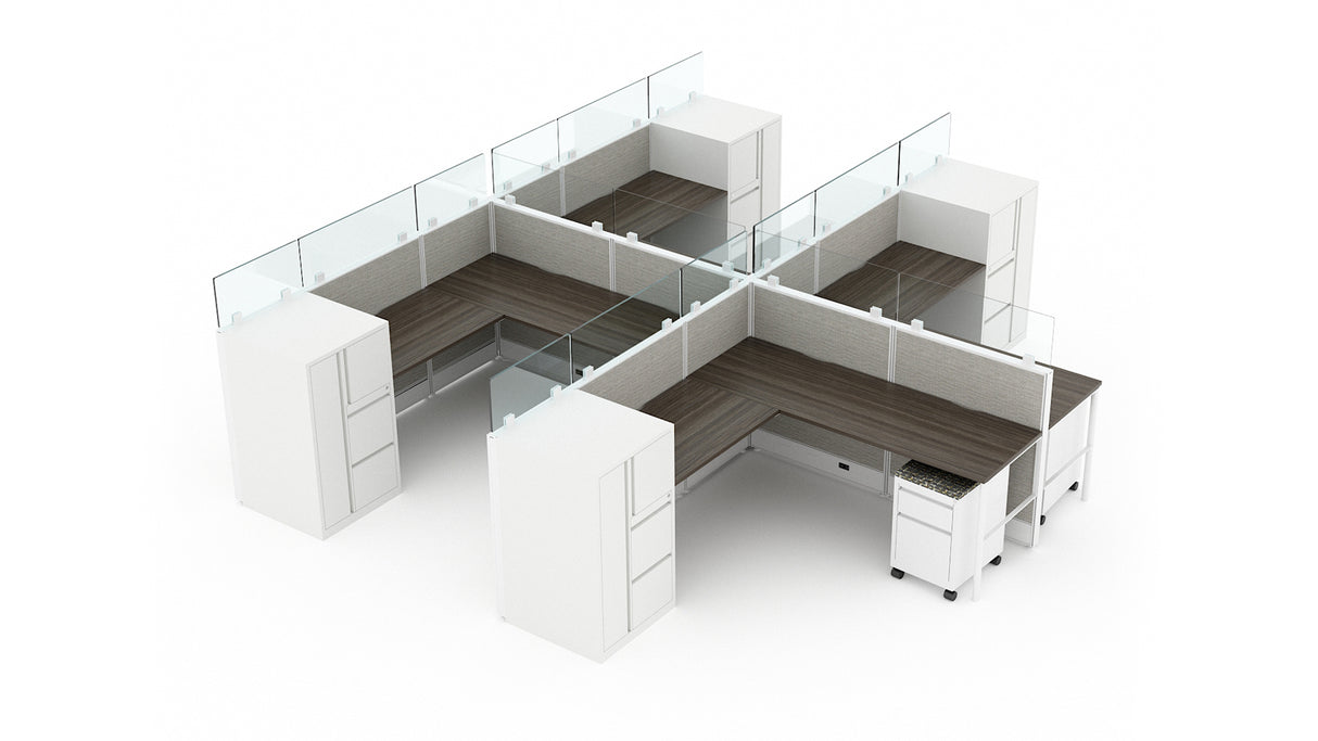 Compile 4 Person 42" H 6'x8' System Typical | CM514W