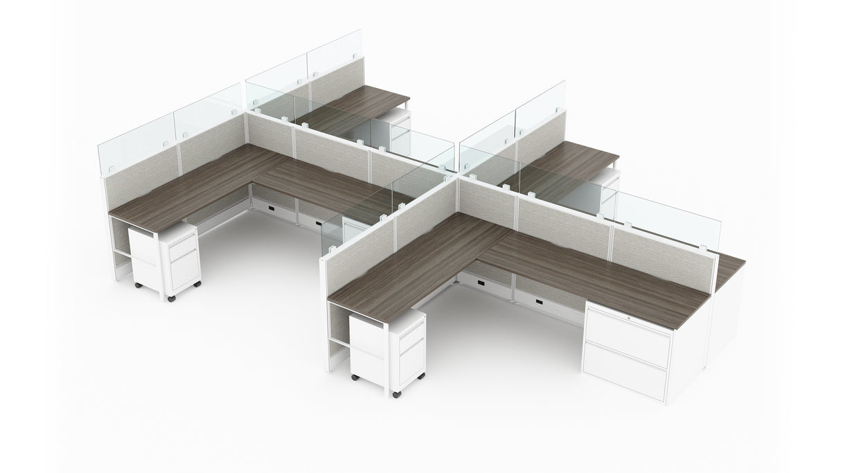 Compile 4 Person 42" H 6'x8' System Typical | CM517