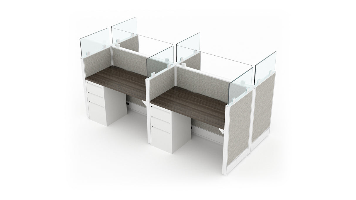 Compile 4 Person 42" H 2'x4' System Typical | CM521W
