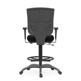CoolMesh Pro Mesh Back Task Stool with Adjustable Arms, Upholstered Seat, Footring and Black Base | OSST7901