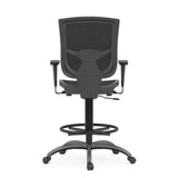 CoolMesh Pro Mesh Back Task Stool with Adjustable Arms, Upholstered Seat, Footring and Black Base | OSST7901