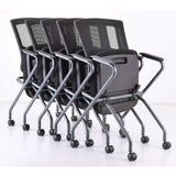 CoolMesh Pro Mesh Back Nesting Chair with Fabric Seat and Titanium Frame | 8094TNSF