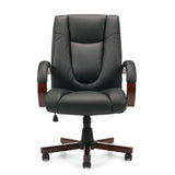 Luxhide Tilter w/ Wood Arms and Base | OTG11300B