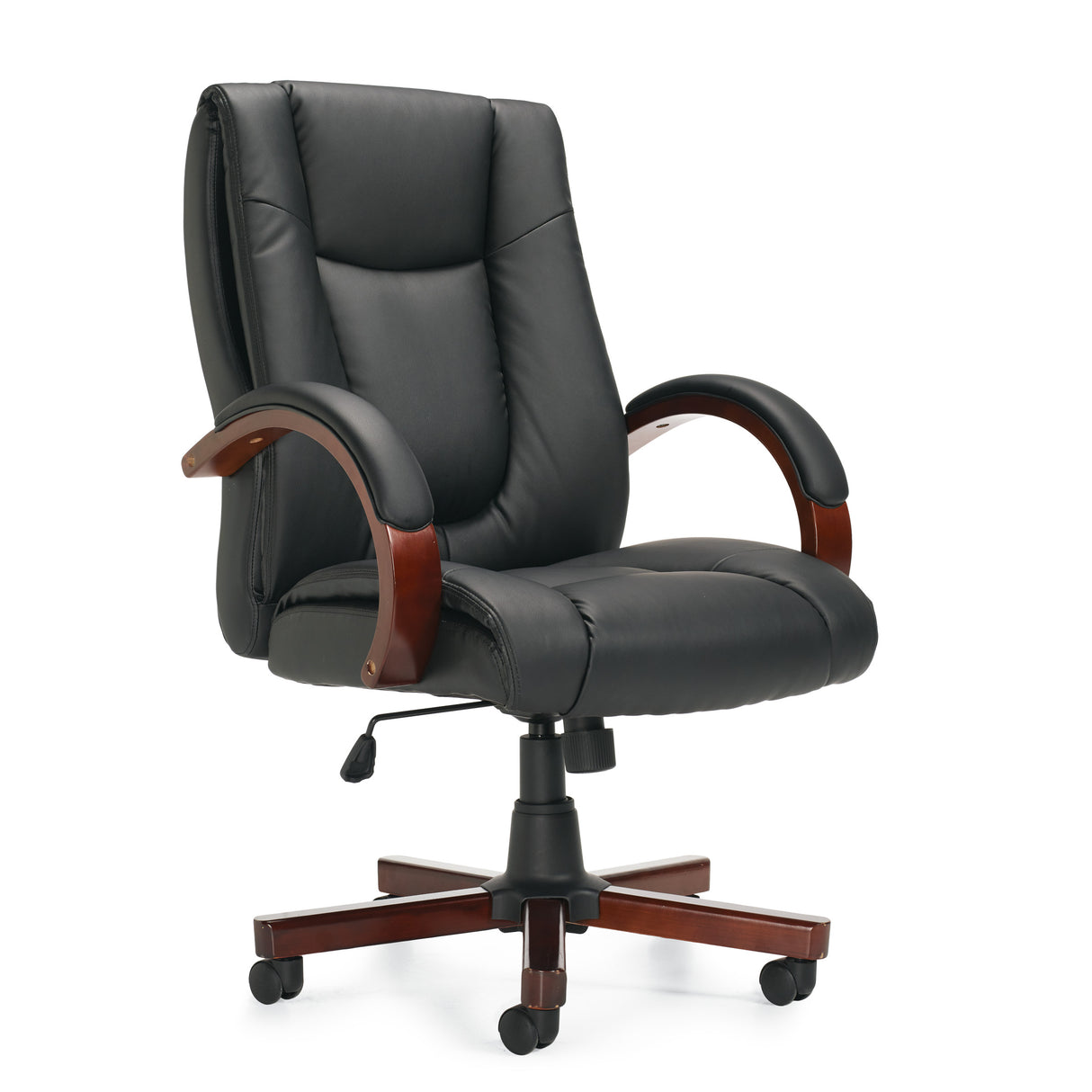 Luxhide Tilter w/ Wood Arms and Base | OTG11300B