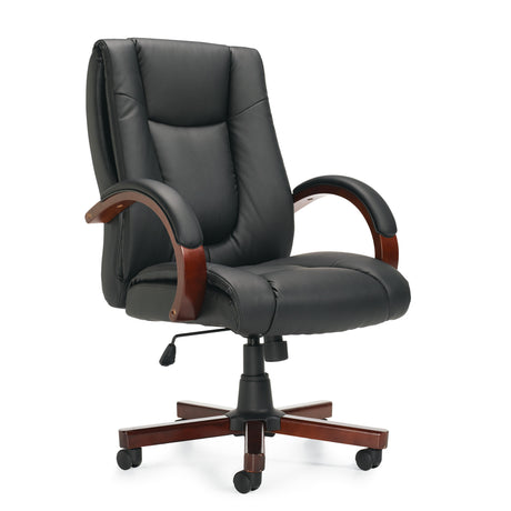 Luxhide Tilter w/ Wood Arms and Base | OTG11300B