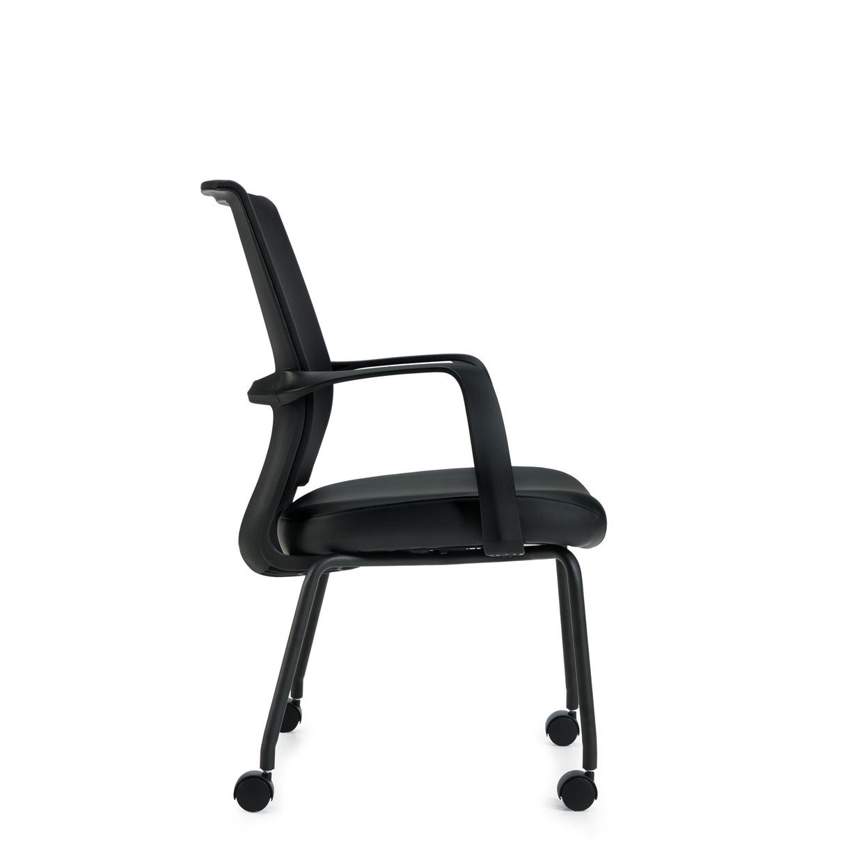 Low Back Mesh Armchair w/ Luxhide Seat | OTG13050B