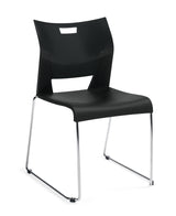 Duet™ Armless Chair with Polypropylene Seat & Back |  6621CH-BLK