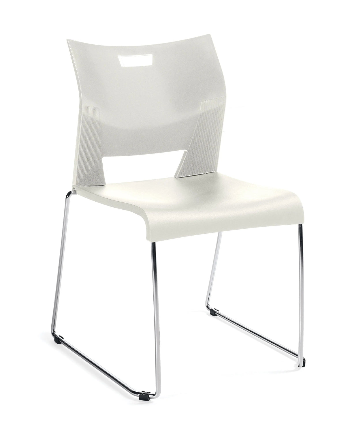 Duet™ Armless Chair with Polypropylene Seat & Back |  6621CH-BLK