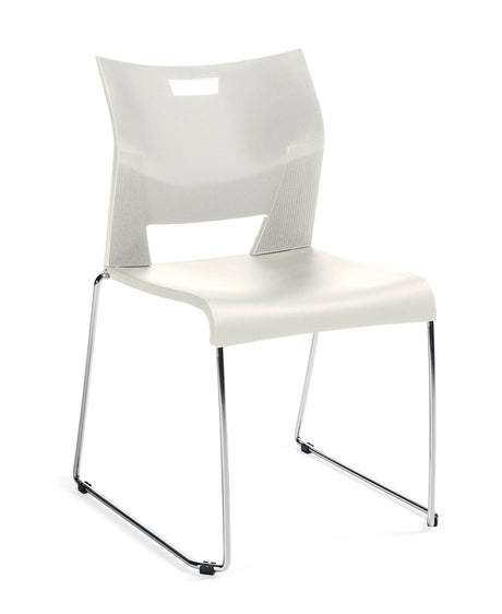 Duet™ Armless Chair with Polypropylene Seat & Back |  6621CH-BLK
