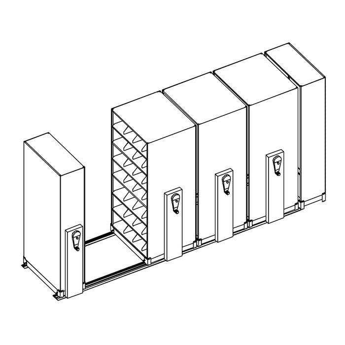 Mobile Lite Typical 14' x 4'; Legal End Tab Filing, 7-Tier, Locking System, 1,939 LFI | EML3673G