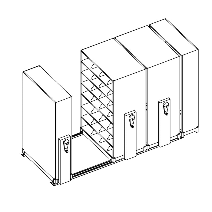 Mobile Lite Typical 12' x 5'; Legal End Tab Filing, 7-Tier, Locking System, 1,958 LFI | EML4872G