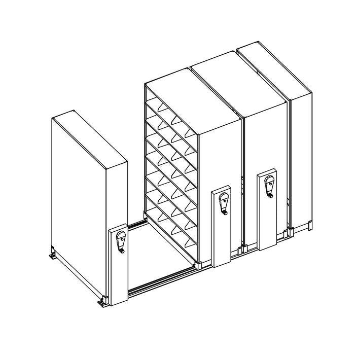 Mobile Lite Typical 10' x 5'; Letter End Tab Filing, 7-Tier, Locking System, 1,958 LFI | EML4872L