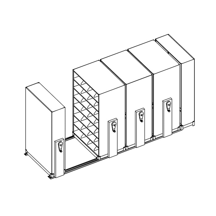 Mobile Lite Typical 14' x 5'; Legal End Tab Filing, 7-Tier, Locking System, 2,611 LFI | EML4873G