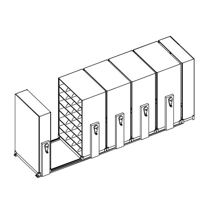Mobile Lite Typical 17' x 5'; Legal End Tab Filing, 7-Tier, Locking System, 3,263 LFI | EML4874G