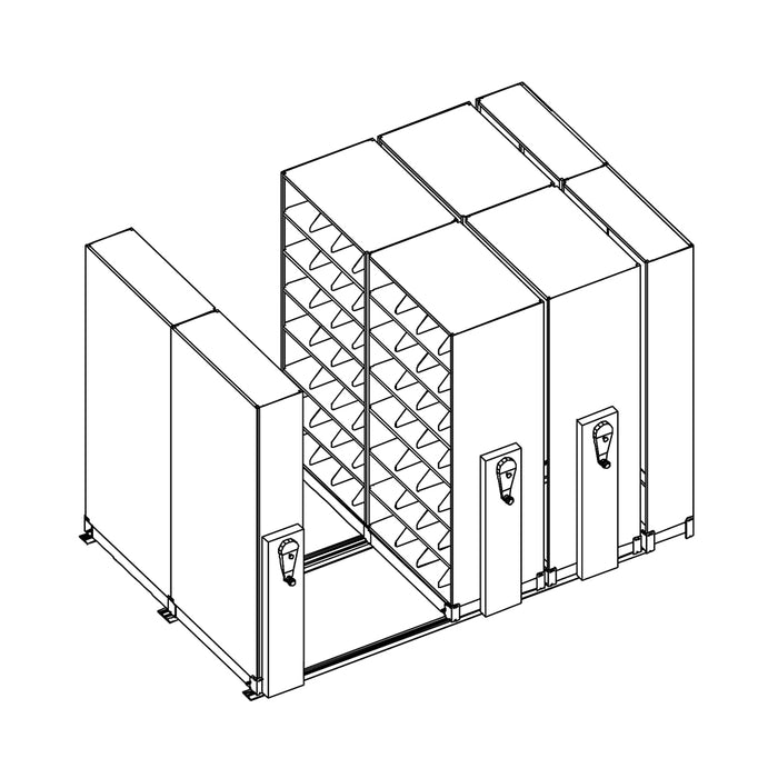 Mobile Lite Typical 10' x 7'; Letter End Tab Filing, 7-Tier, Locking System, 2,912 LFI | EML7272L