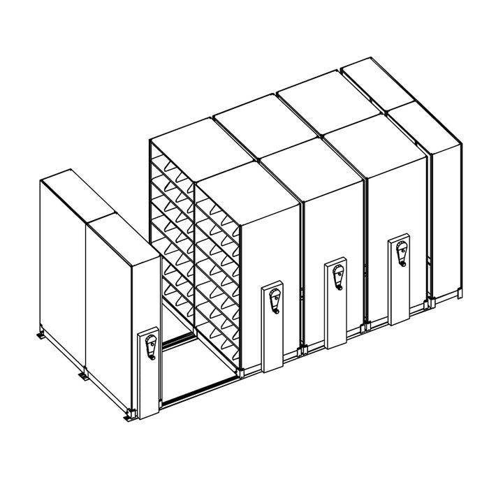 Mobile Lite Typical 14' x 7'; Legal End Tab Filing, 7-Tier, Locking System, 3,884 LFI | EML7273G