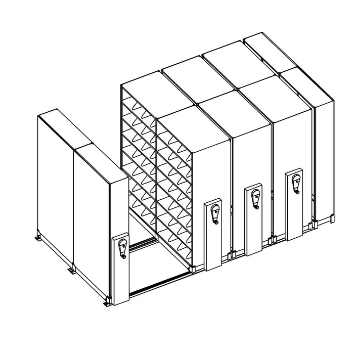 Mobile Lite Typical 12' x 7'; Letter End Tab Filing, 7-Tier, Locking System, 3,884 LFI | EML7273L