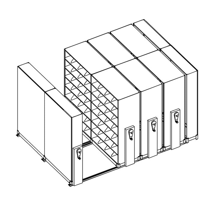 Mobile Lite Typical 12' x 9'; Letter End Tab Filing, 7-Tier, Locking System, 5,222 LFI | EML9673L