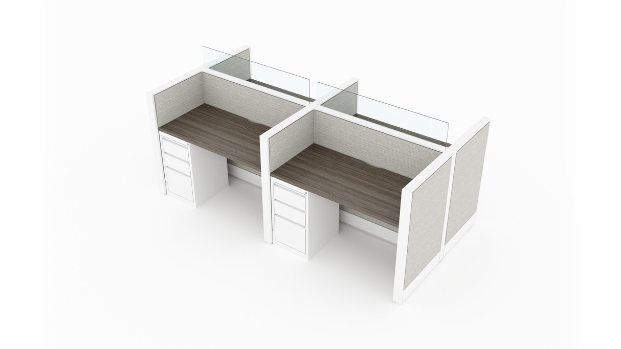 Evolve 4 Person 42" H 2'x4' Workstation Typical | EV521