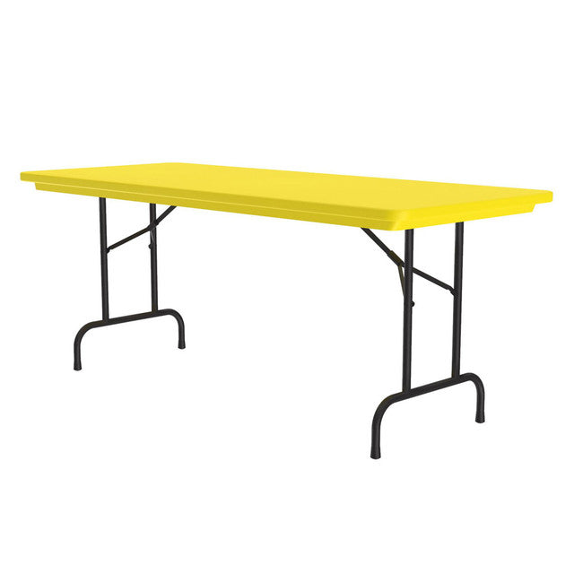 Colorful Blow Mold Fixed Height Folding Table - 60" x 30" | R3060