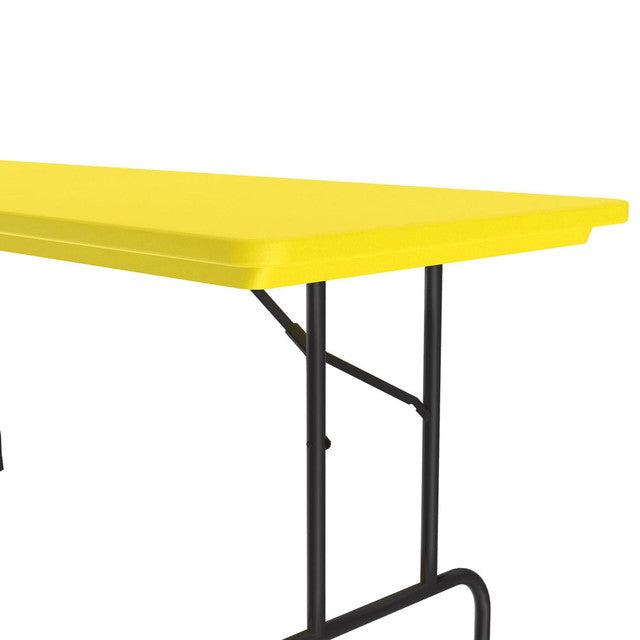 Colorful Blow Mold Fixed Height Folding Table - 60" x 30" | R3060