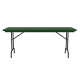 Colorful Blow Mold Fixed Height Folding Table - 60" x 30" | R3060