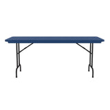 Colorful Blow Mold Fixed Height Folding Table - 60" x 30" | R3060