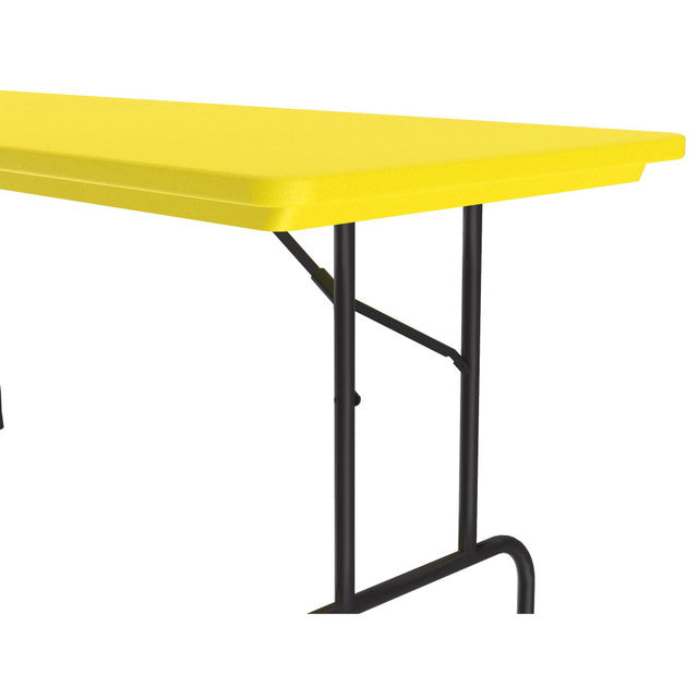 Colorful Blow Mold Fixed Height Folding Table - 72" x 30" | R3072