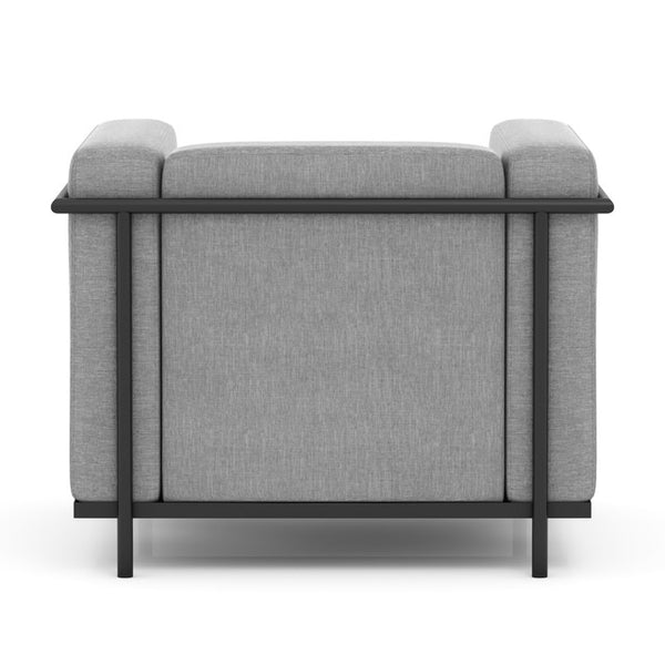 Framed Club Chair with Matte Black Metal Frame | 9285FGT