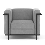 Framed Club Chair with Matte Black Metal Frame | 9285FGT