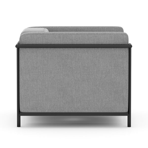 Framed Club Chair with Matte Black Metal Frame | 9285FGT