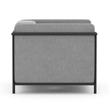 Framed Club Chair with Matte Black Metal Frame | 9285FGT