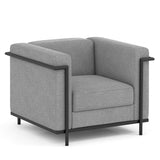 Framed Club Chair with Matte Black Metal Frame | 9285FGT