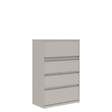 Prime™ 53.6"H Four Drawer Lateral File Cabinet, 36"W x 18"D - One Receding, Three Fixed Front | GULF40H1836P
