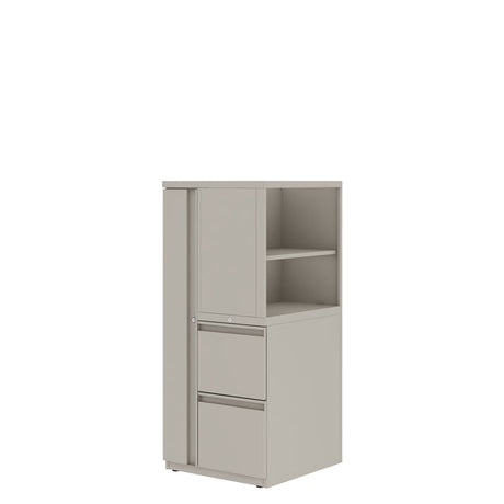 Prime™ 53.6"H Personal Tower, Open Side Shelves, Wardrobe - Left, File/File - Right | GUSLS4H2424FOPL