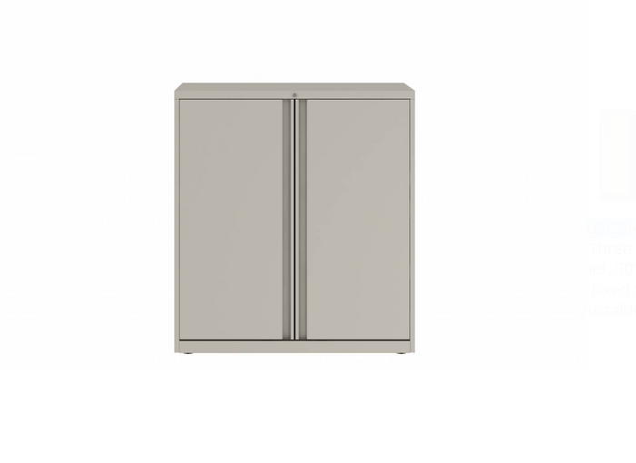 Prime™ 39.2"H Three High Storage Cabinet, 42"W x 18"D - One Fixed Shelf, Two Adjustable Shelves | GUSC31G1842P