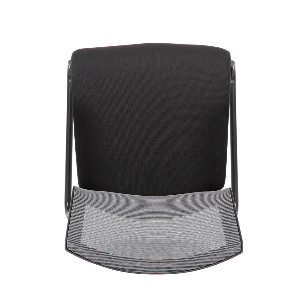 Interchangeable Mesh Back Armless Guest Chair with Sled Base | 6569MGFBK